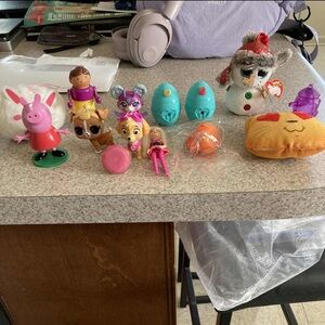 Misc. Lot of Toys inc. Emoji, Peppa Pig, Littlest Pet Store, Ty and more